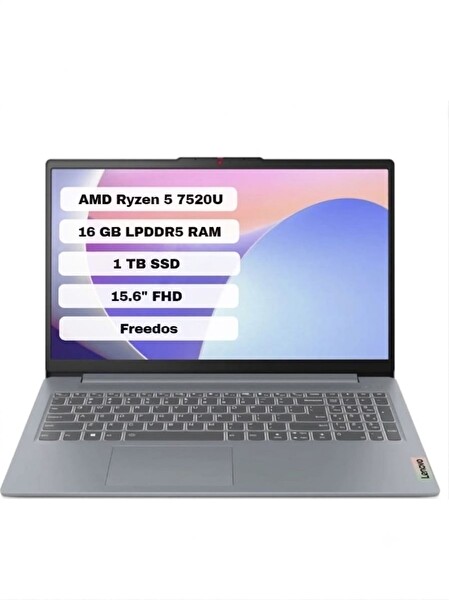 Lenovo IdeaPad Slim 3 15AMN8 82XQ012ETX R5-7520U 16GB 1TB SSD 15.6 FHD FreeDos Dizüstü Bilgisayar