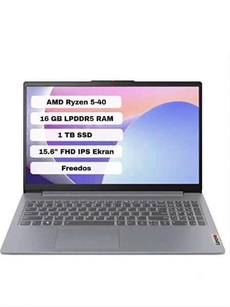 Lenovo Ideapad Slim 3 15AMN8 82XQ01H5TX Ryzen5-40 16GB 1TB SSD 15.6