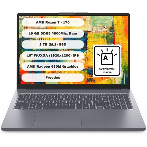 Lenovo Ideapad Slim 3 16ARP10 83K80084TR AMD Ryzen 7 170 16GB 1TB SSD 16