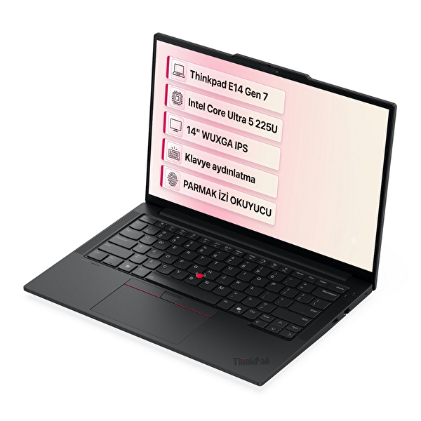 Lenovo ThinkPad E14 Gen 7 Intel Core Ultra 5 225U 16 GB RAM 1 TB SSD WUXGA FreeDOS Notebook 21SX007DTX 002
