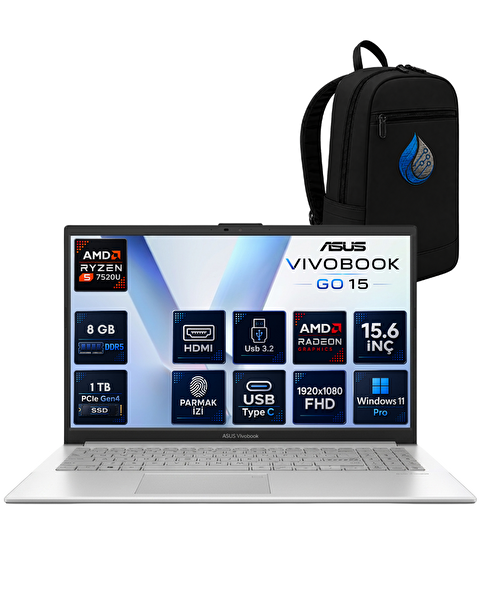 Asus VivoBook Go 15 AMD Ryzen 5 7520U 15.6