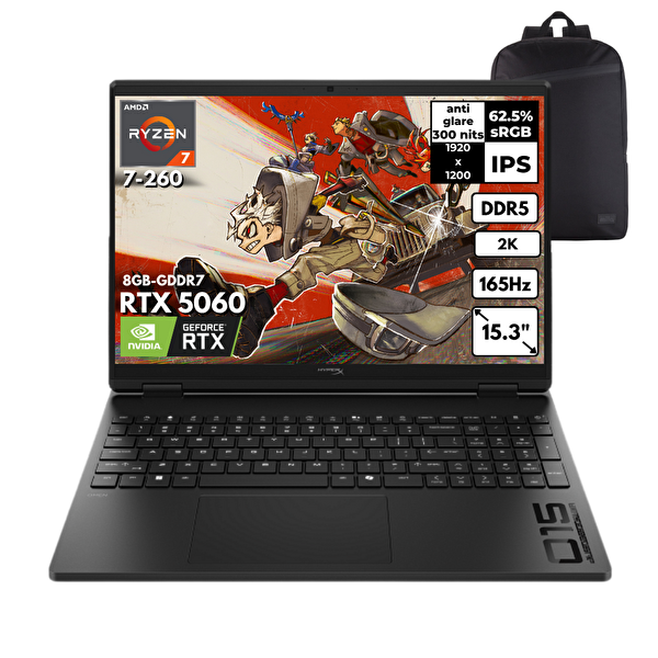 HP Hyperx Omen 15-GB0004NT AMD Ryzen 7 260 15.3
