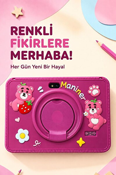 Torima M7 Maniner Eğitici Tablet 4 GB RAM 128 GB Vişne Rengi Çocuk Tableti - Kılıf Hediyeli