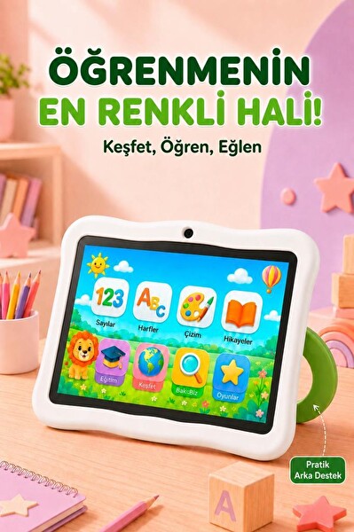 Torima M8 Maniner Eğitici Tablet 4 GB RAM 128 GB Yeşil Çocuk Tableti - Kılıf Hediyeli