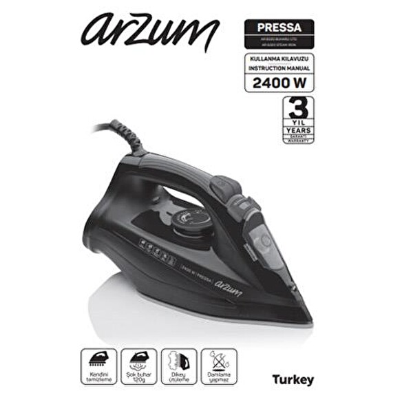 Arzum AR6020 2400 W Pressa Buharlı Ütü