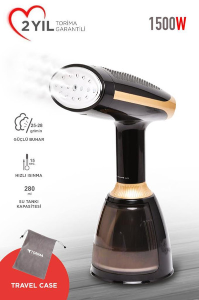Torima KY-003 Siyah Taşınabilir Dikey Buharlı Ütü 1500W