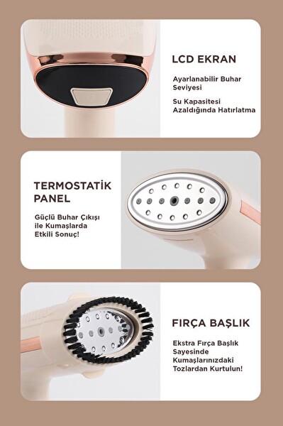 Torima KY-003 Beyaz Buharlı Kırışık Giderici Taşınabilir Seyahat Boy Dikey Ütü