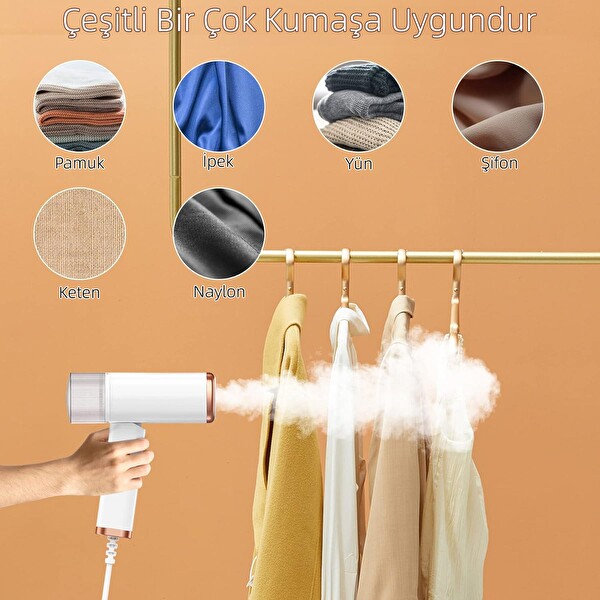 Mioji Mio X20SM 18GR/DK Taşınabilir Paslanmaz Çelik Taban Katlanabilir Güçlü Buharlı Kırışık Giderici Ütü