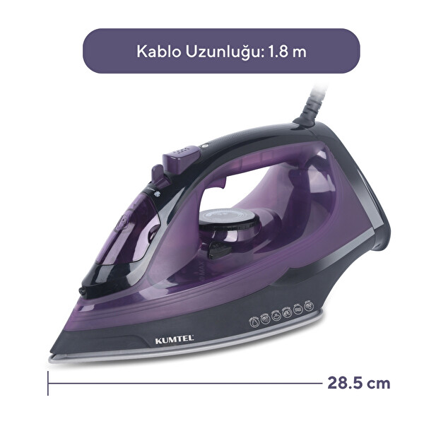 Kumtel MU-04 2400 W Seramik Mor Buharlı Ütü