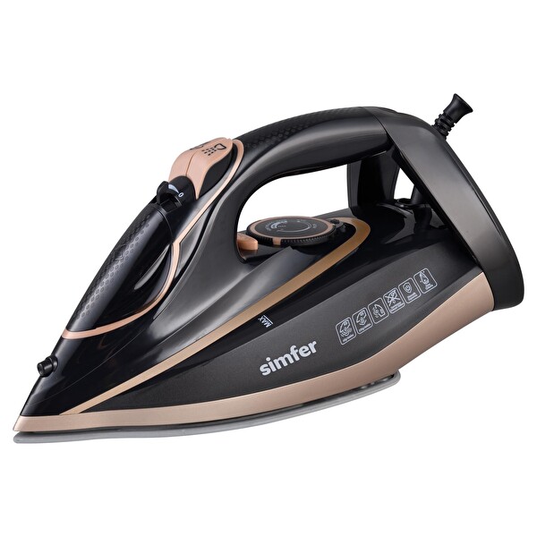Simfer 6400 Siyah - Rose Gold Steam Energy Buharlı Ütü