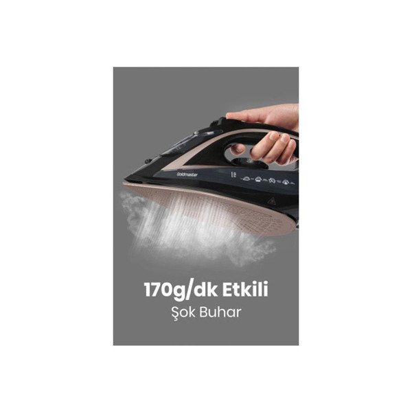 Goldmaster GM-7614 Pressjet 2400 W Seramik Tabanlı Şok Buharlı Ütü