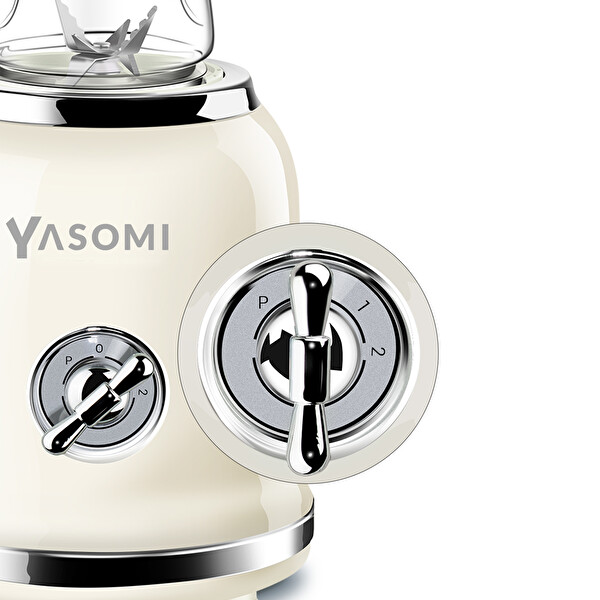 Yasomi BL019 Retro Bej Smoothie Blender(Yasomi Türkiye Garantili )