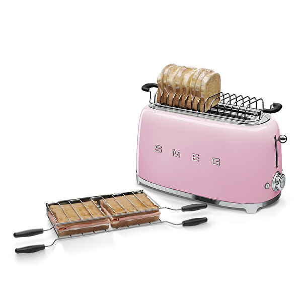 Smeg TSF02PKEU 2x4 Pembe Ekmek Kızartma Makinesi