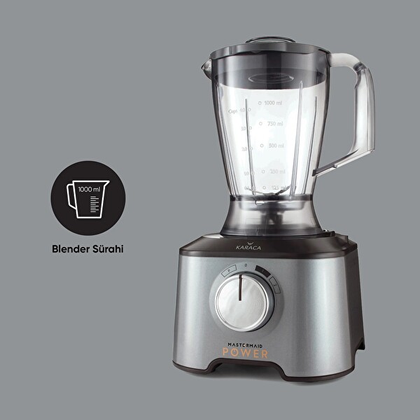 Karaca Mastermaid Power Multifunctional 10'u 1 Arada 2000 W Galaxy Grey Gıda Hazırlama Seti