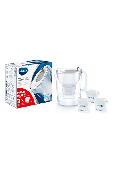 Brita Style XL 3 Filtreli Gri Su Arıtma Sürahisi