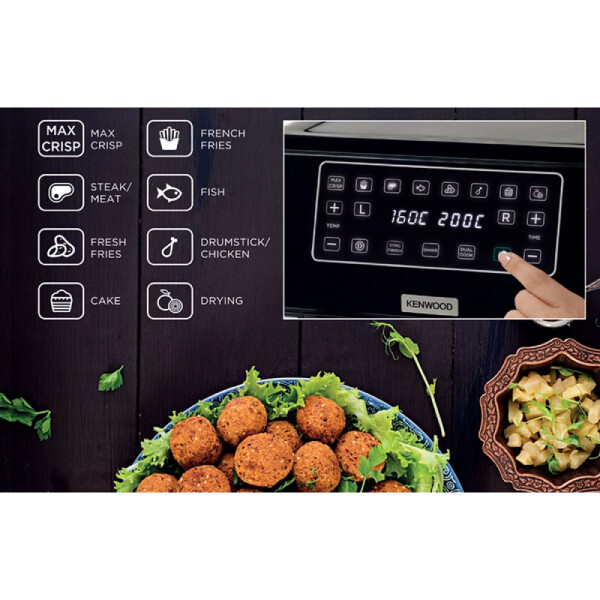 Kenwood HFP70.000BK Dual 8 L Airfryer Sıcak Hava Fritözü
