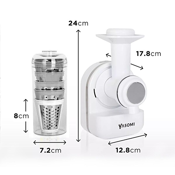 Yasomi BL025 3 ü 1 Arada Elektrikli Rende Meyve Sıkacağı ve Dondurma Makinesi