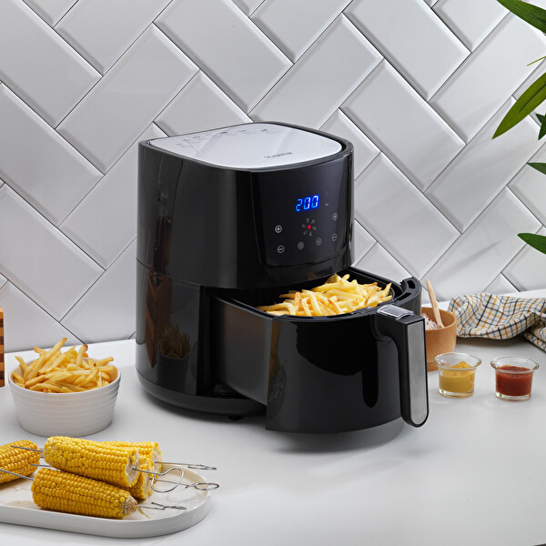 Schafer Fit Fry Dijital 3.5 L Siyah Airfryer Sıcak Hava Fritözü