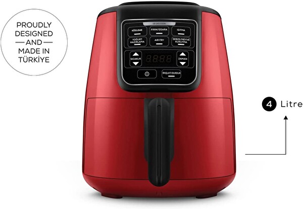 Karaca Air Pro Cook Köz XL 4 L Ruby Airfryer