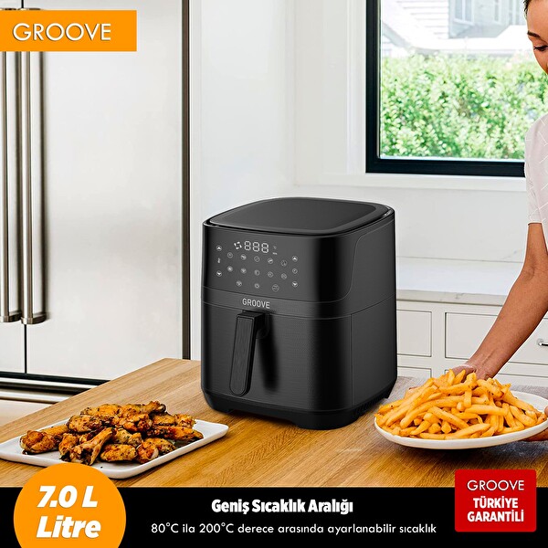 Groove Max XXL 1800 W 7 L WiFi Smart Air Fryer Yağsız Sıcak Hava Fritözü