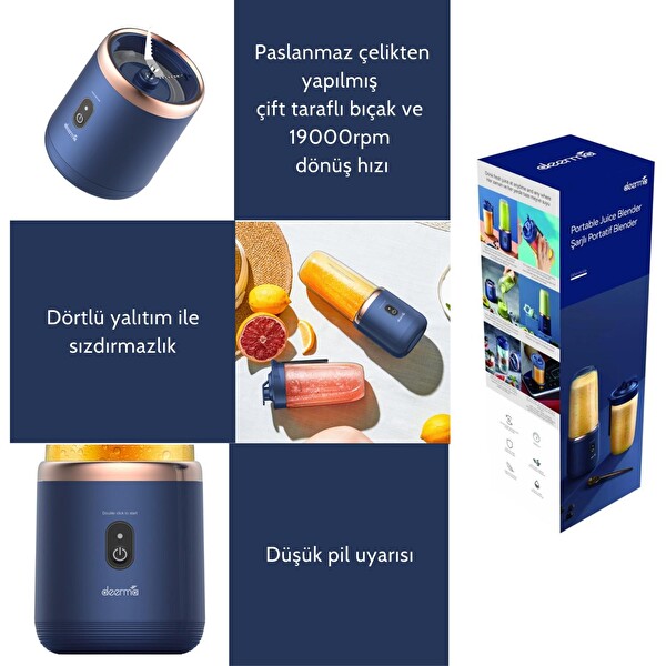 Deerma DEM-NU6 140 W Portatif Şarjlı Kişisel Blender