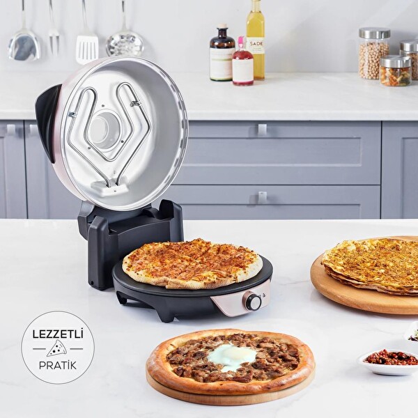 Karaca Gastro 10'u 1 Arada Rose Gold Pizza ve Lahmacun Makinesi