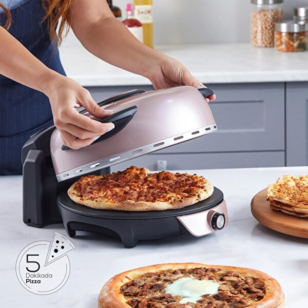 Karaca Gastro 10'u 1 Arada Rose Gold Pizza ve Lahmacun Makinesi