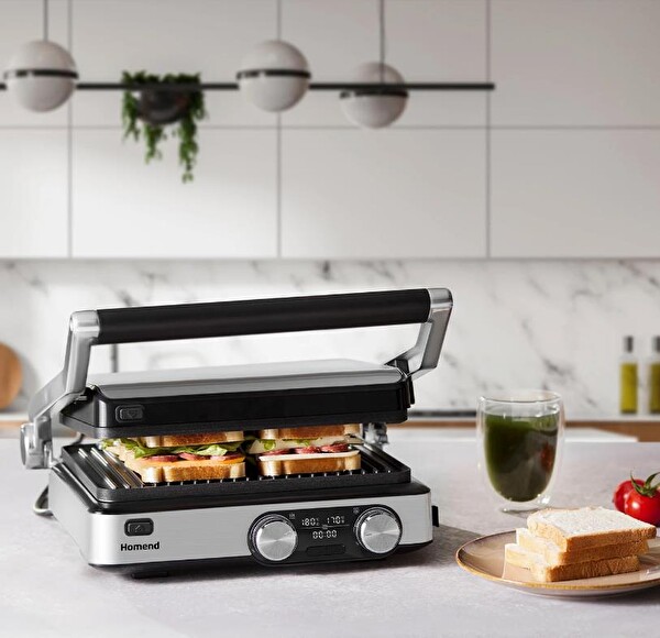 Homend Grilliant 1340H Inox Tost ve Izgara Makinesi