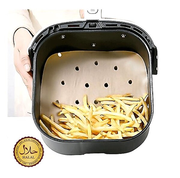 CVS DN 00102 Delikli Kare Airfryer Pişirme Kağıdı 100 Adet
