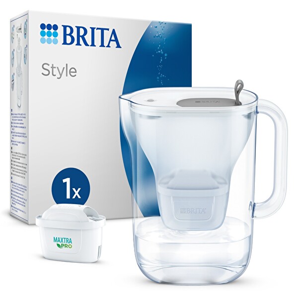 Brita Style XL Maxtra Pro All-in 1 Filtreli Gri Su Arıtma Sürahisi