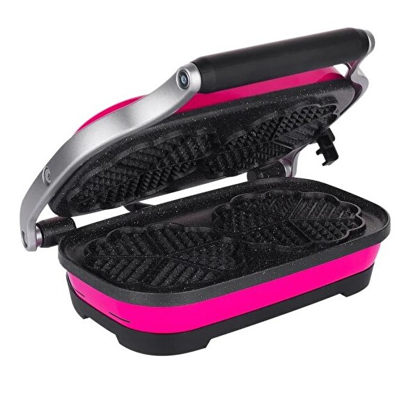 Aksu Vintage T62W Double Pembe Waffle Makinesi