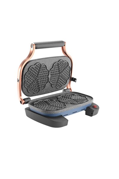 Aksu Vintage T62W Double Mavi Waffle Makinesi