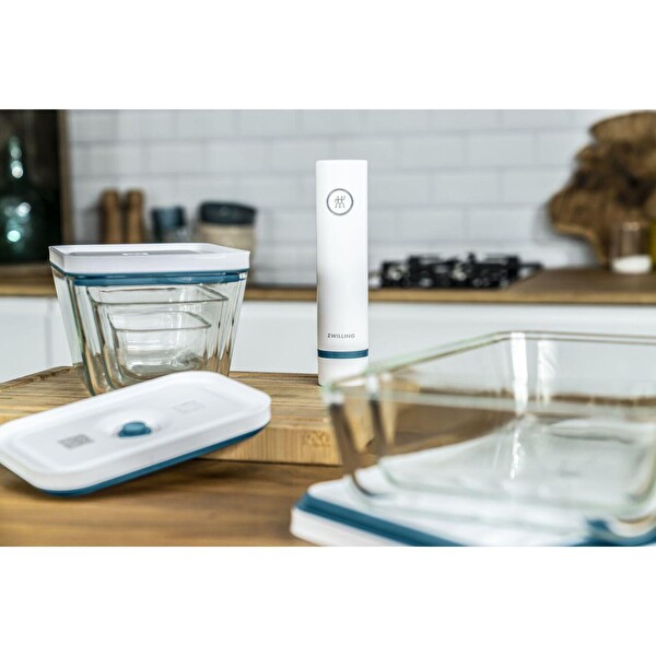 Zwilling 368150140 Borosilikat Cam L 8 Parça Akdeniz Mavisi Lamer Vakum Başlangıç Seti