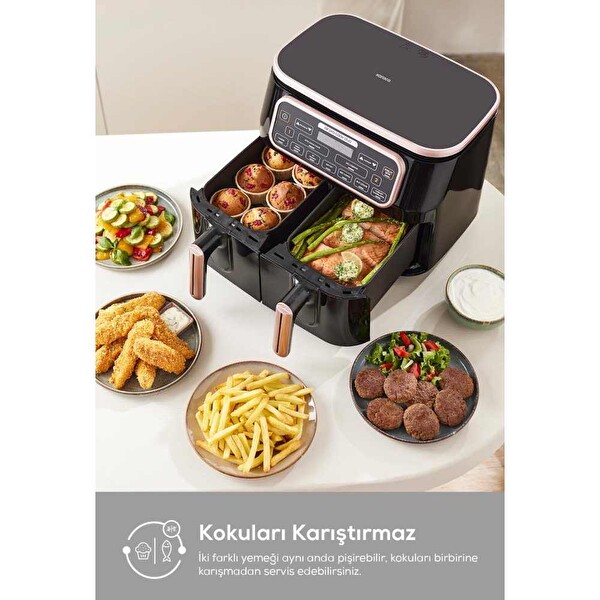 Karaca Air Pro Cook Duo Tandır XXXL 8 Litre Black Silver Airfryer
