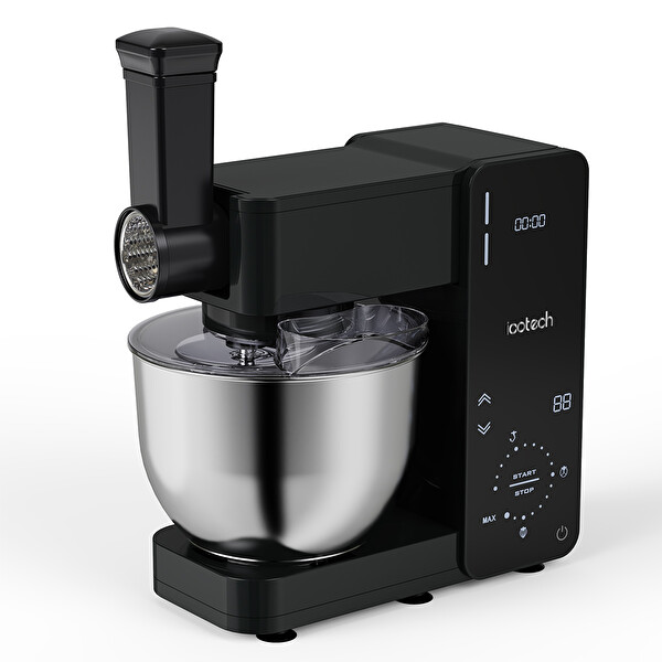 Icotech SM60 Mutfak Şefi 6 L Siyah Kıyma Çekme Katı Meyve Sıkma Hamur Yoğurma Stand Mikser