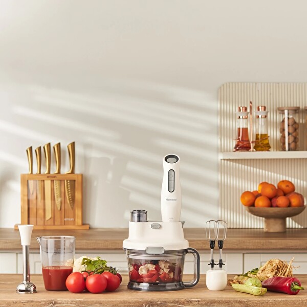 Homend Functionall 2807H Krem Gri Mutfak Robotu