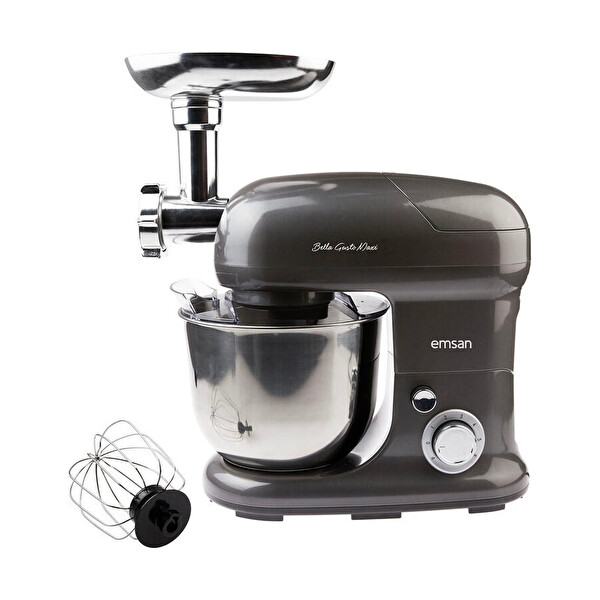 Emsan Bella Gusto Maxi Mutfak Şefi 1300 W 5 L Antrasit Stand Mikser