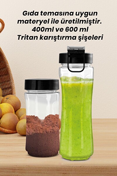 Goldmaster Mixgrind 2in1 GM-7296 Paslanmaz Çelik Bıçaklı Kişisel Smoothie Blender ve Kahve Baharat Öğütücü