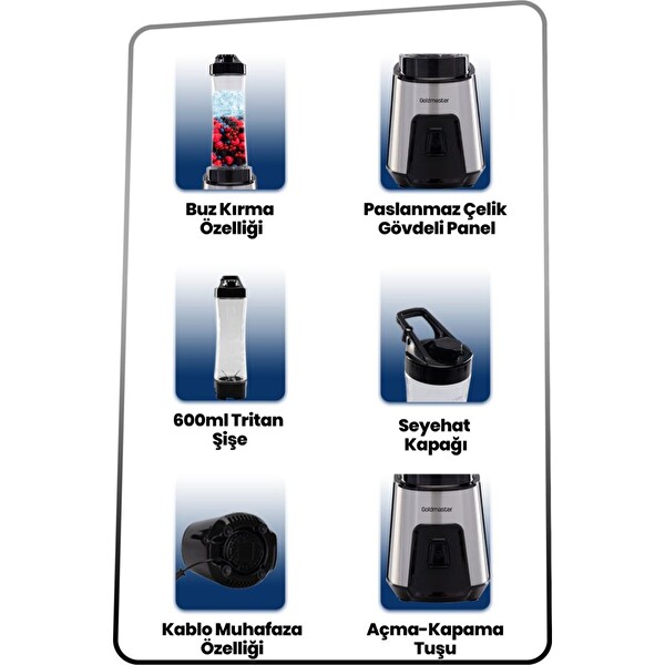Goldmaster GM-7259 Mix Up Kişisel Blender