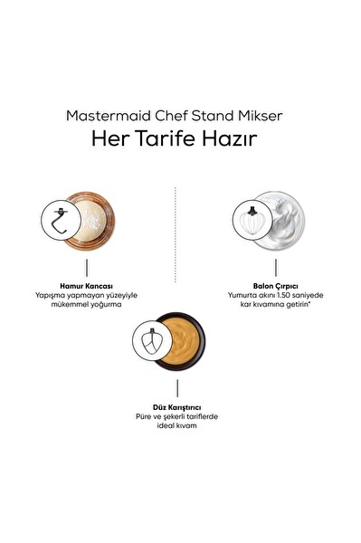 Karaca Mastermaid Chef 1500 W 5 L Iconic Beige Stand Mikser