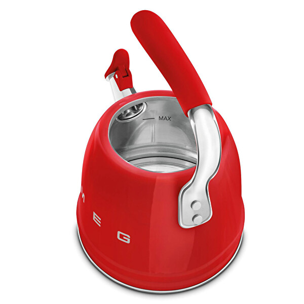Smeg 50's Style Kırmızı Set Üstü Düdüklü Kettle 2.3 L CKLW2001RD