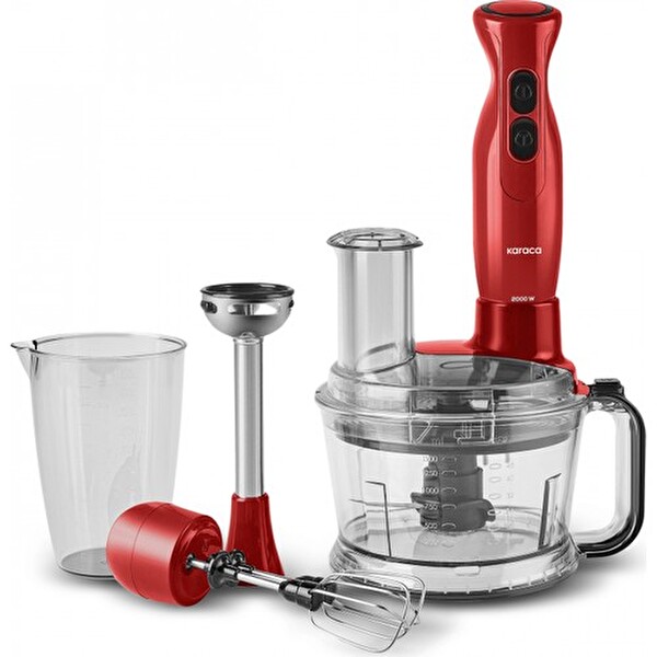 Karaca Pro Multimax 6 In 1 Çok Amaçlı Kırmızı Mutfak Robotu