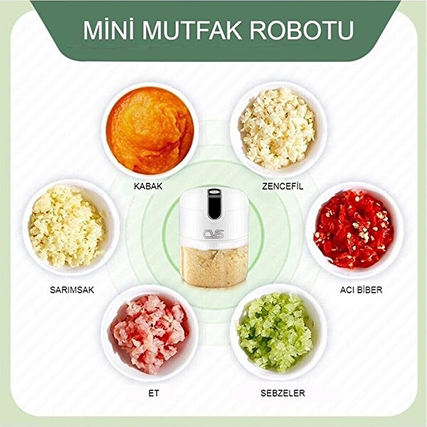 CVS DN3559 Şarjlı Beyaz Gıda Doğrayıcı Mini Blender