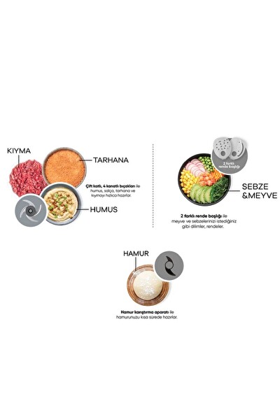 Karaca Mastermaid Power Essential 2000 W Pembe Blender Seti