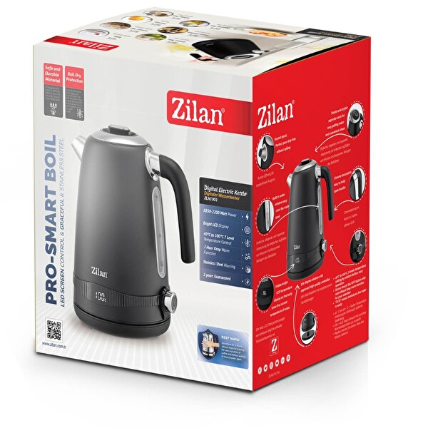 Zilan ZLN1001 Elektrikli Su Isıtıcı 1.7L 304 Paslanmaz Çelik