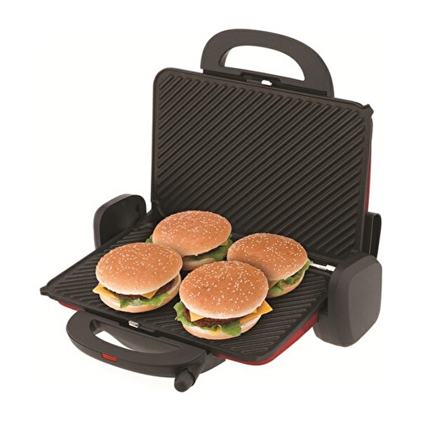 Arzum AR287 Tostani 1800 W Kırmızı Izgara ve Tost Makinesi