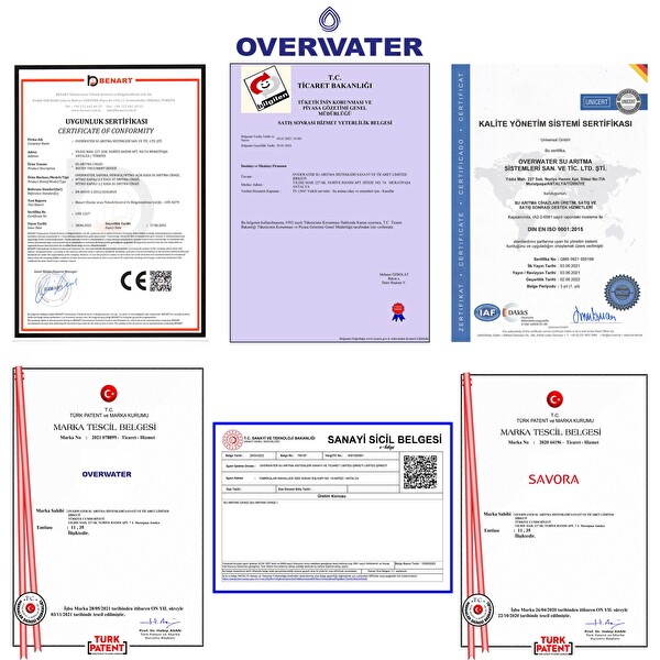 OverWater Su Arıtma Cihazı Küresel Vana Metal 1/4