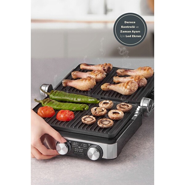 Homend Grilliant 1340H Inox Tost ve Izgara Makinesi