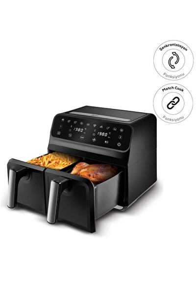 Karaca Multifry XXXL 4+4 Litre Dijital Twin İki Hazneli Airfryer