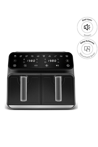 Karaca Multifry XXXL 4+4 Litre Dijital Twin İki Hazneli Airfryer